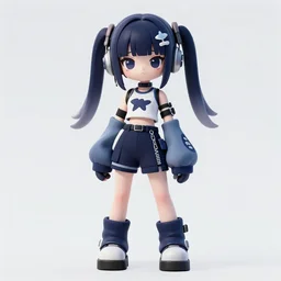brutalist, kawaii anime, chronobreaker, brutalism, brutalist anime girl character design