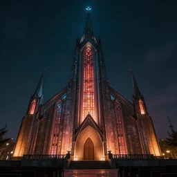cyberpunk church, professional lighting