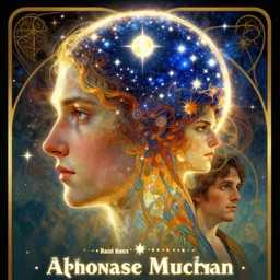 hyperrealist portrait of an enormous glowing head made of stars by jeremy mann and alphonse mucha and alan lee, fantasy art, photo realistic, dynamic lighting, artstation, poster, volumetric lighting, very detailed faces, award winning