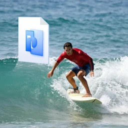 talking surfboard eats clippy from word