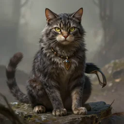 The Cat monster d&d art, fantasy, painted, 4k, high detail, sharp focus