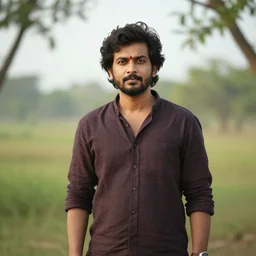 a portrait of a character in a scenic environment by raghu rai