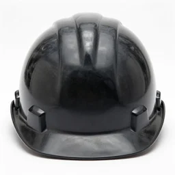 japanese hard hat, high detail macro photography, isolated on a pure white background, centered, entire object in frame, sharp focus, soft studio lighting