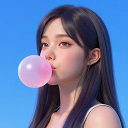 Bella ragazza, bubblegum, visualartzi, korean, and blue image, concept art by Karla Ortiz, James Paick, Charlie Bowater, Krenz Cushart, highly detailed, ultra detailed, ultra realistic, trending on artstation, cgstudio