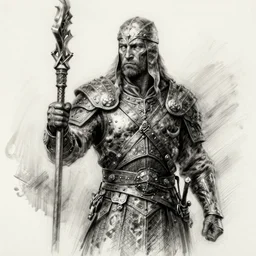 skyrim. highly detailed charcoal sketch.