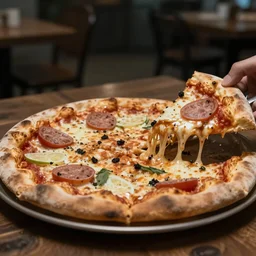 pizza covered in teeth!!!!!!!, 4 k, high definition, realistic, cinematic
