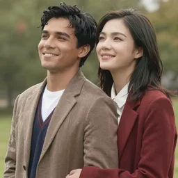 Photo of the perfect couple, attractive,  uplifting
