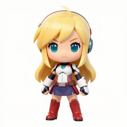 full body view of chibi zero suit Samus.