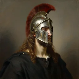 Leonidas with his helmet on by William Adolphe Bouguereau