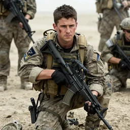teen Colin Farrell as a Navy Seal in Afghanistan, Wounded warriors, Document. Photo.