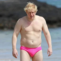 boris johnson wearing vivid bikini,