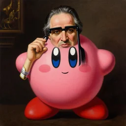 painting of kirby as the godfather, by greg rutkowski, by caravaggio