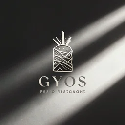 a minimalistic logo for a gyros restaurant