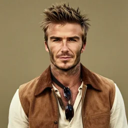 a portrait of a 1 9 6 0 s hippie looking like david beckham