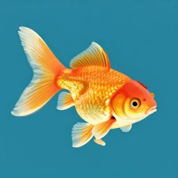vector art goldfish in the style of japanese block print, posterized, vector art.