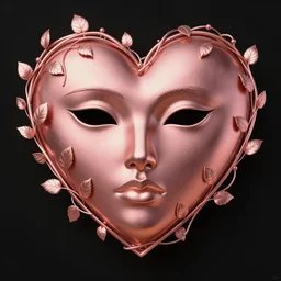 rose gold heart, wrapped in vines, vray, deep black background, machine face, intricate, elegant, highly detailed, digital painting, prism highlights, c 4 d, artstation, cgsociety, concept art, smooth, sharp focus, telephoto, illustration, yoshitaka amano, 8 k