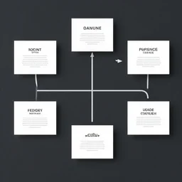 professional design for a conceptual conceptual map, minimalist aesthetic