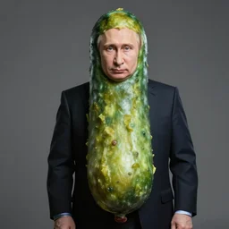 putin wearing pickle costume, highly detailed, studio lighting