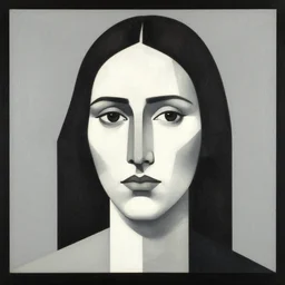 geometrical portait of not lisa mona, by laszlo moholy - nagy