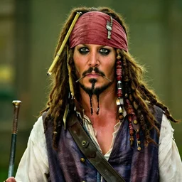 jack sparrow with a blunt in his mouth