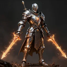 futuristic knight with lasers eldenring boss. fromsoftware, dark souls, eldenring, screenshot, extremely detailed, insanely detailed, realistic, zbrush, horror, bloodbourne, full body concept