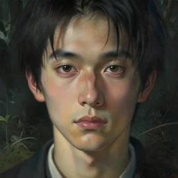 procedural human in the wild, long shot by kawase hasui and jacek yerka, inspired by karol bak, epic, huge scale, beautiful fine face features, intricate high details, sharp, ultradetailed