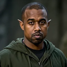 portrait of kanye west as an elf from the lord of the rings elf, pointy ears, artstation, epic, detailed