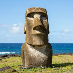 gigachad as Easter island head