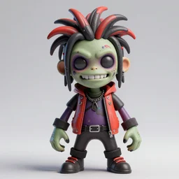 gorillaz style vibrant undead punk figure, full body closeup, expressive pose, sharp, centered focus, intricate detail, by jamie hewlett and artgerm, cel shading, toon shading, gta iv portrait poster, trending on artstation