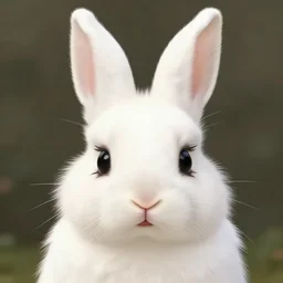 cute emo anthropomorphic bunny with eyeliner