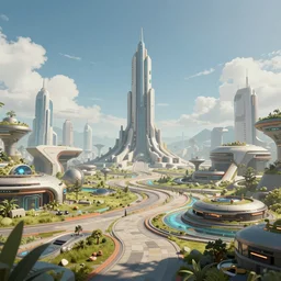 random futuristic landscape, artstation high details