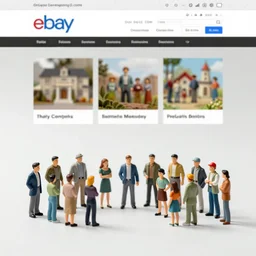 Images on the store website, eBay, Miniature of citizens, fantasy