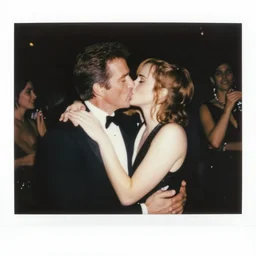 2 0 2 2 full color polaroid of kenny rogers and emma watson making out at a oscar party,