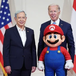bibi netanyahu and joe biden as the super mario brothers