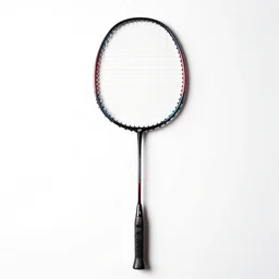 gothic badminton racket, photorealistic, isolated on a pure white background, centered, entire object in frame, sharp focus, soft studio lighting