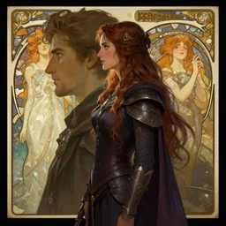 side profile portrait by christophe vacher and alphonse mucha, of imogen poots as paladin gloomhaven 5 4 k rtx hdr volume light concept studio matte painting digital illustration fanart artstation by rob rey, artgerm, thomas blackshear, magali villeneuve, jeremy lipkin, eve ventrue, lawren harris