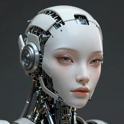 a magical robot head, artificial intelligence, highly detailed, digital painting, mechanical details, cyber punk, smooth, sharp, beautiful face, expressive eyes, art by greg rutkowski and alex gray and boris vallejo