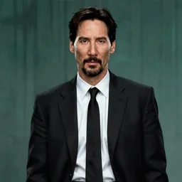 A still image of Keanu Reeves as agent Smith in Matrix (1999)