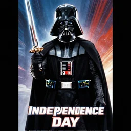 movie poster for independence day ( 1 9 9 9 ) starring darth vader