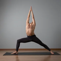 a beautiful yoga pose, male