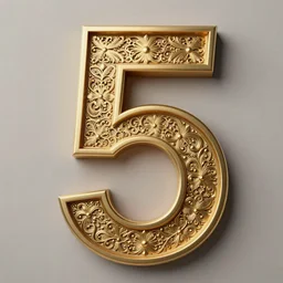 the number five, 5, beautiful intricate detail beautiful composition, award - winning professional number photography