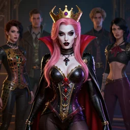 anya taylor - joy vampire queen, hyper detailed, digital art, trending in artstation, cinematic lighting, studio quality, smooth render, artgerm, joshua middleton, rafael albuquerque, unreal engine 5 rendered, octane rendered, art style by klimt and nixeu and ian sprigger and wlop and krenz cushart