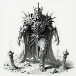cinematic, hyperdetailed, symmetrical, 3 d point pencil drawing of a incommensurate entity, the enigmatic king of entropy at the end of everything, approaches slowly menacingly to earth, lovecraftian, torrential rain of blood, fog, hires, unreal 5, octane, hyperrealism, dark fantasy, catalogue raisonne, autodesk maya, 8 k, saturated colors, colourful, photoshopped, by wayne barlow and zdzisław beksinski