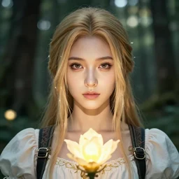 beautiful portrait, sharp focus, ffxiv, neo classic, bloom, movie still, symmetrical!, attractive, makeup, sephora, loreal, art by karol bak, artstation, art by artgerm, studio light, maybelline, art by lisa frank, model, skin care, forest, vsco, bokeh