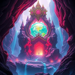 pandora planet, ornate and intricate, glowing nether portal, jaw droping by anton fadeev, by rhads, 4 k