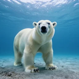 underwater photography, polar bear