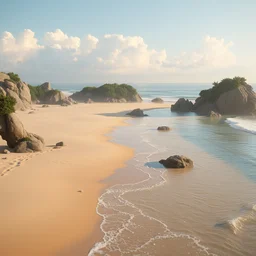 a unreal engine scene in beach, concept art, hyperrealistic, ultra realistic, trending on artstation, high quality, advanced technology, highly detailed, path traced, soft lighting, video game, soft colors, digital art, 8 k hdr, octane render, unreal engine 5,