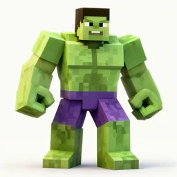 the incredible hulk, in minecraft