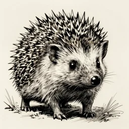 hedgehog!!! jim lee!!! medium shot!! flat ink sketch by jim lee close up in the style of jim lee, zombie comic book hedgehog animal by jim lee