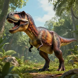 a photograph of a jurassic park trex